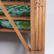 Vintage set of bamboo lounge armchairs and sofa with coffee table Paul Frankl, 1960s