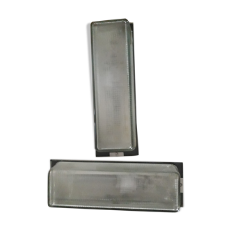 Pair wall light industrial rectangle