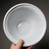 Antique cache-pot in Limoges porcelain with a relief decoration of foliage.