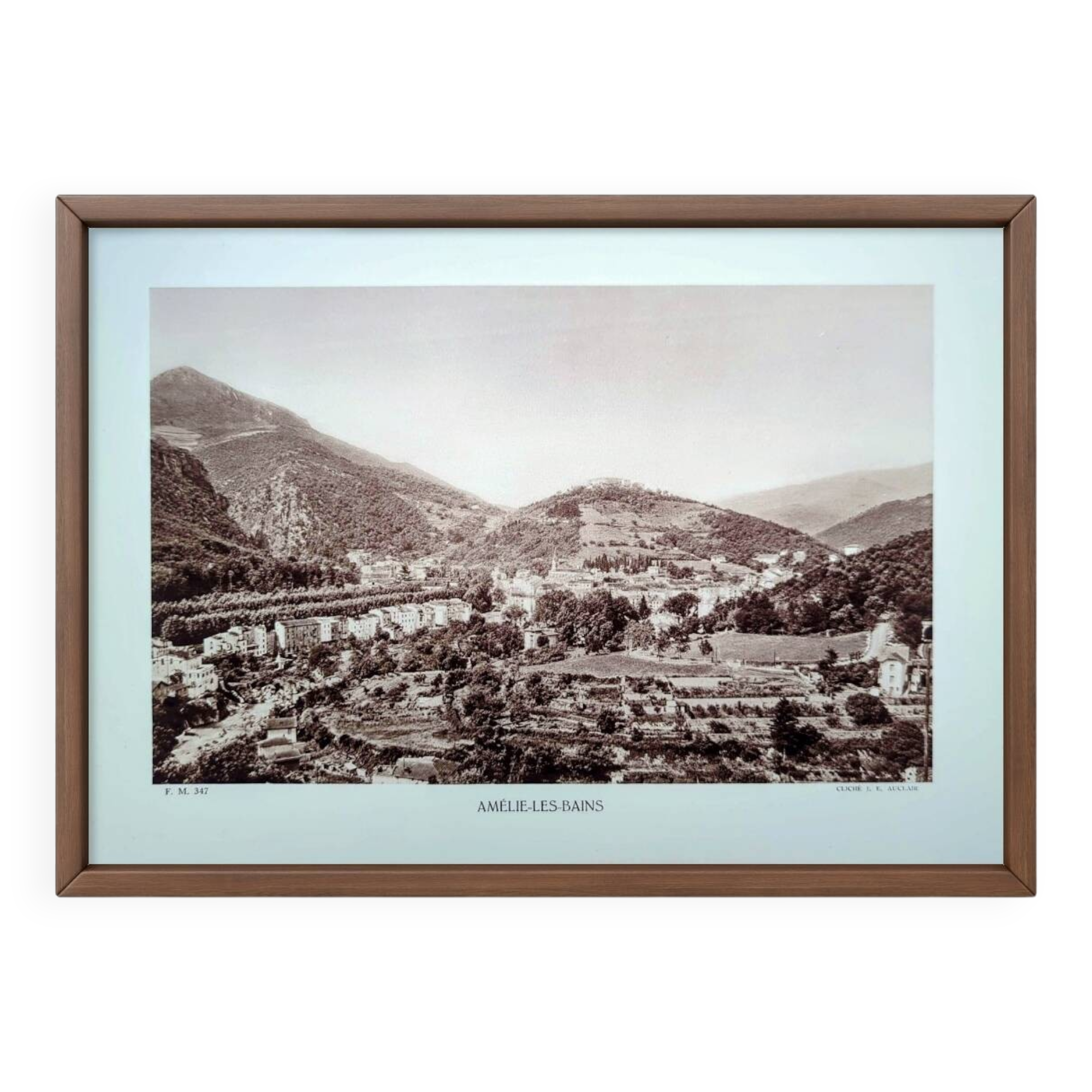 Amélie-les-Bains, vintage, photo print from 1935.