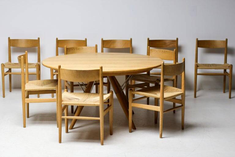 Table à manger extensible PP75 de Hans J. Wegner en chêne