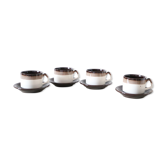 Set de 4 tasses et sous tasses en céramique vintage