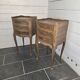 Pair of Louis XV style bedside tables in oak