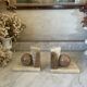 Pair of marble and onyx bookends