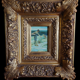 Oil painting on wood signed gilded frame xx century