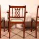 2 chairs and 1 Hepplewhite-style armchair in mahogany (office set)