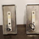 Wall lamps in worked glass and chromed metal, Italy 70's