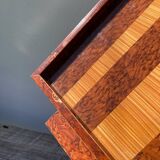 Rectangular art deco tray in lacquered wood