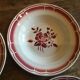 4 plates old décor flowers