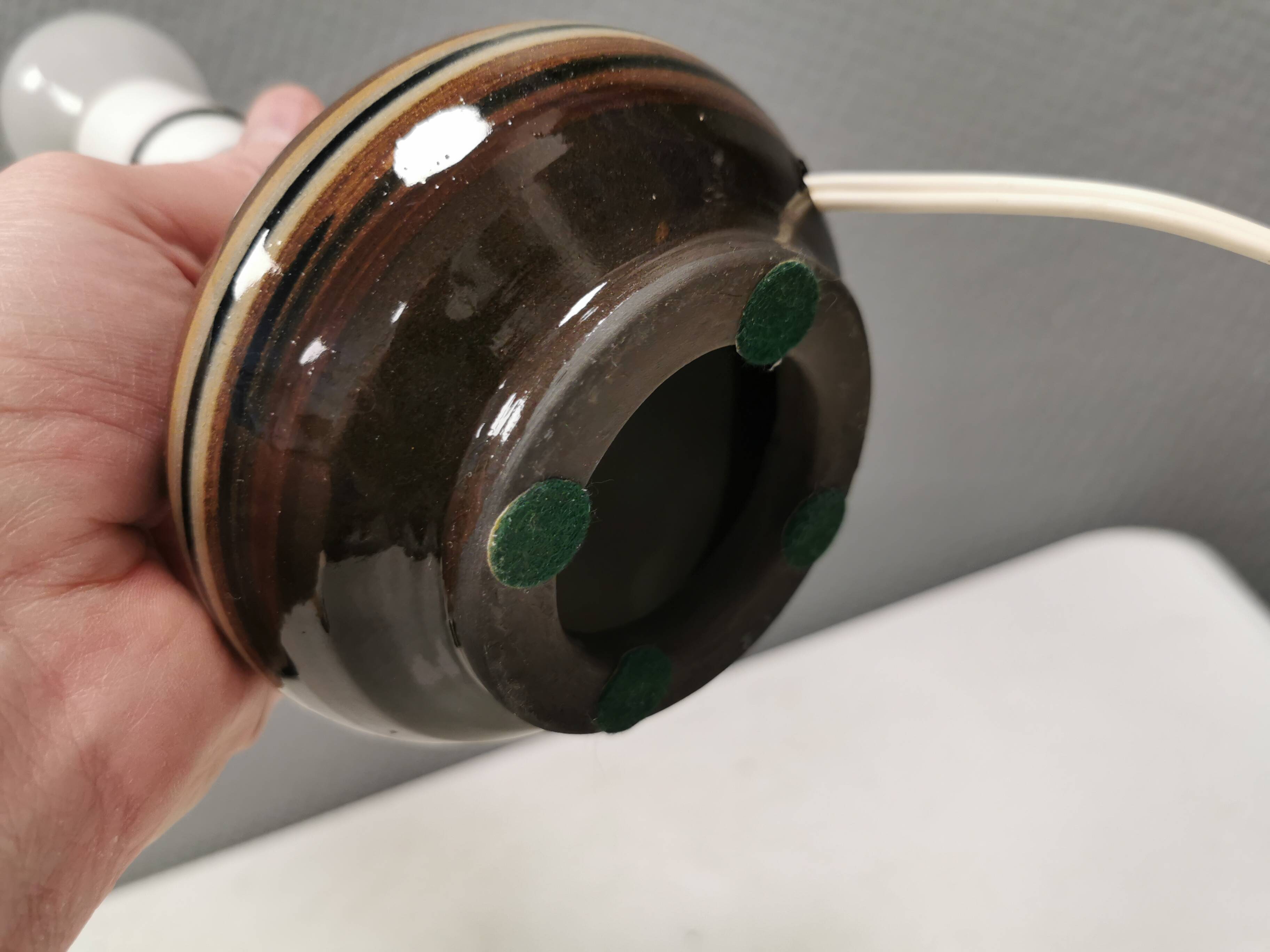 Small ceramic table lamp, Danish from the 1970s-80s.