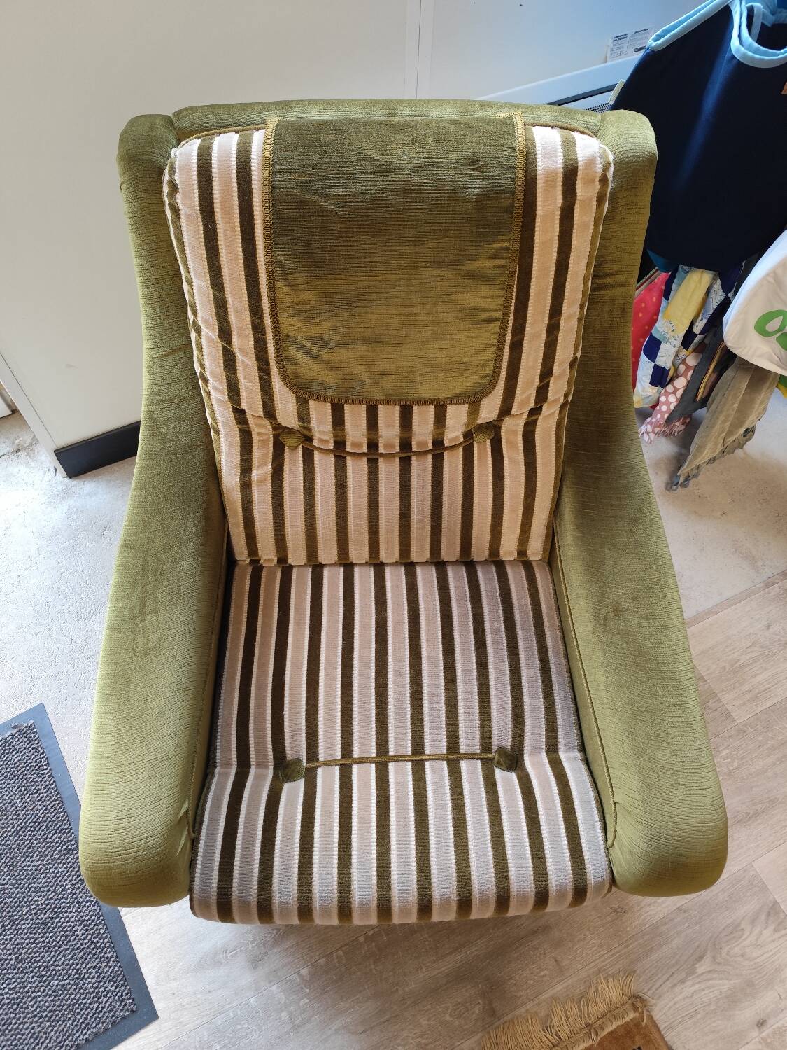 Vintage 70s fabric armchair
