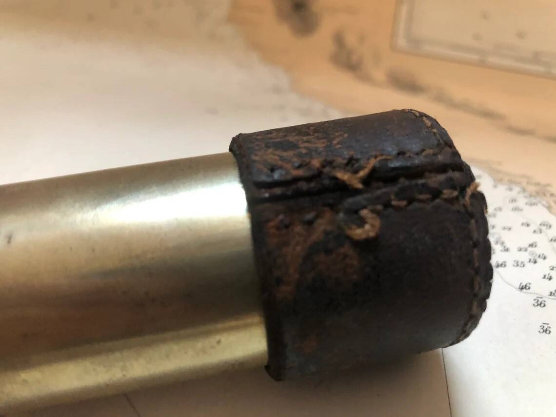 Old brass telescope from the 19th century