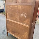 19th-century solid wood Spanish display cabinet 123x180cm