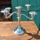 English silver candelabra candlestick