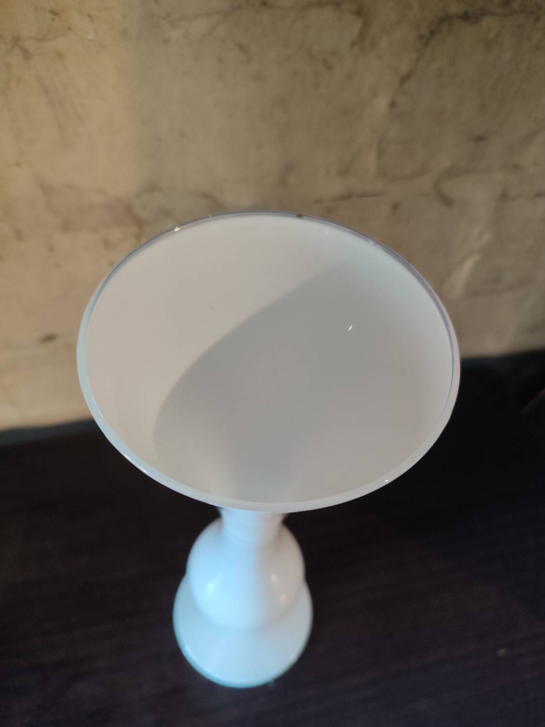 White Opaline Vase 1970s