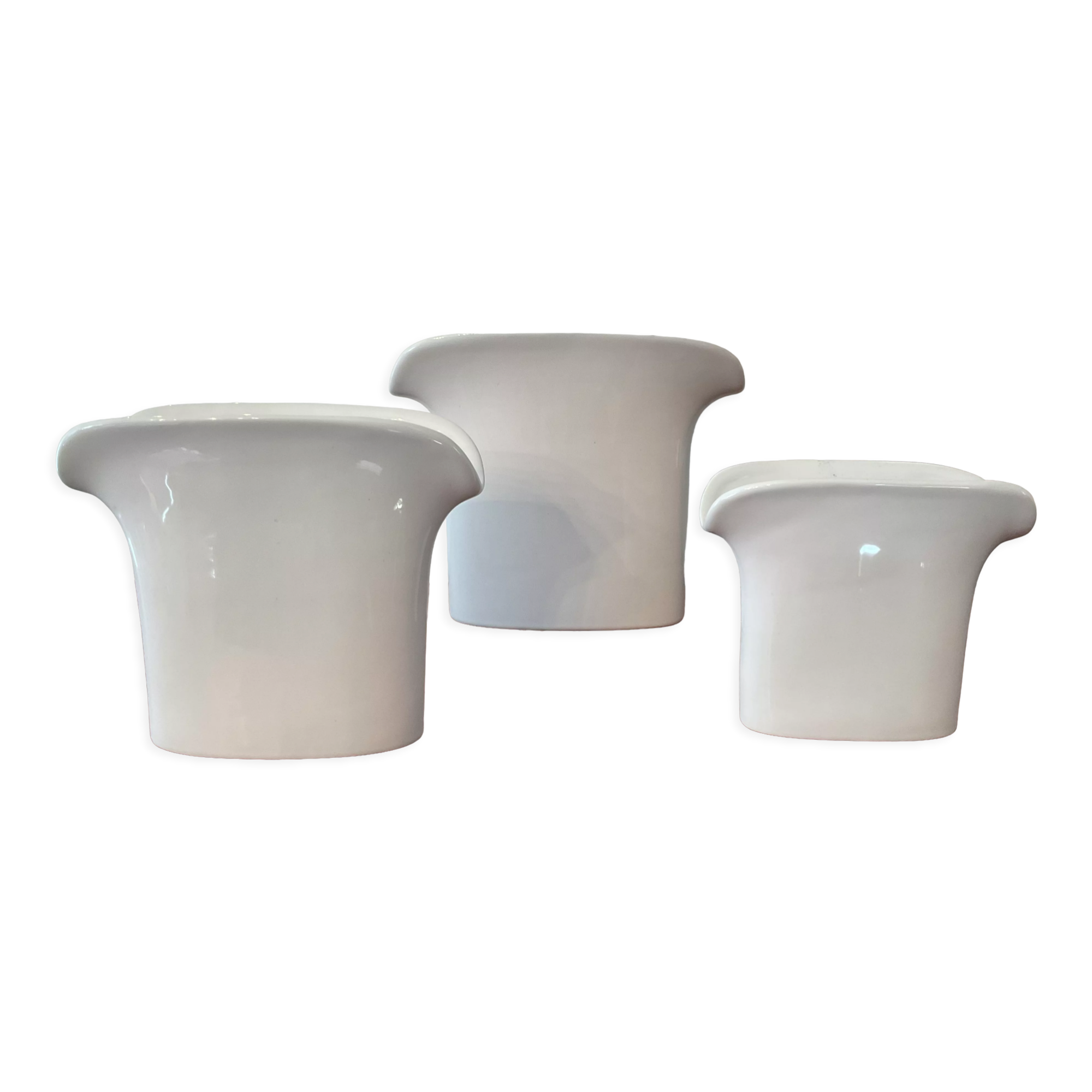 Trio of vintage ceramic vases 70s