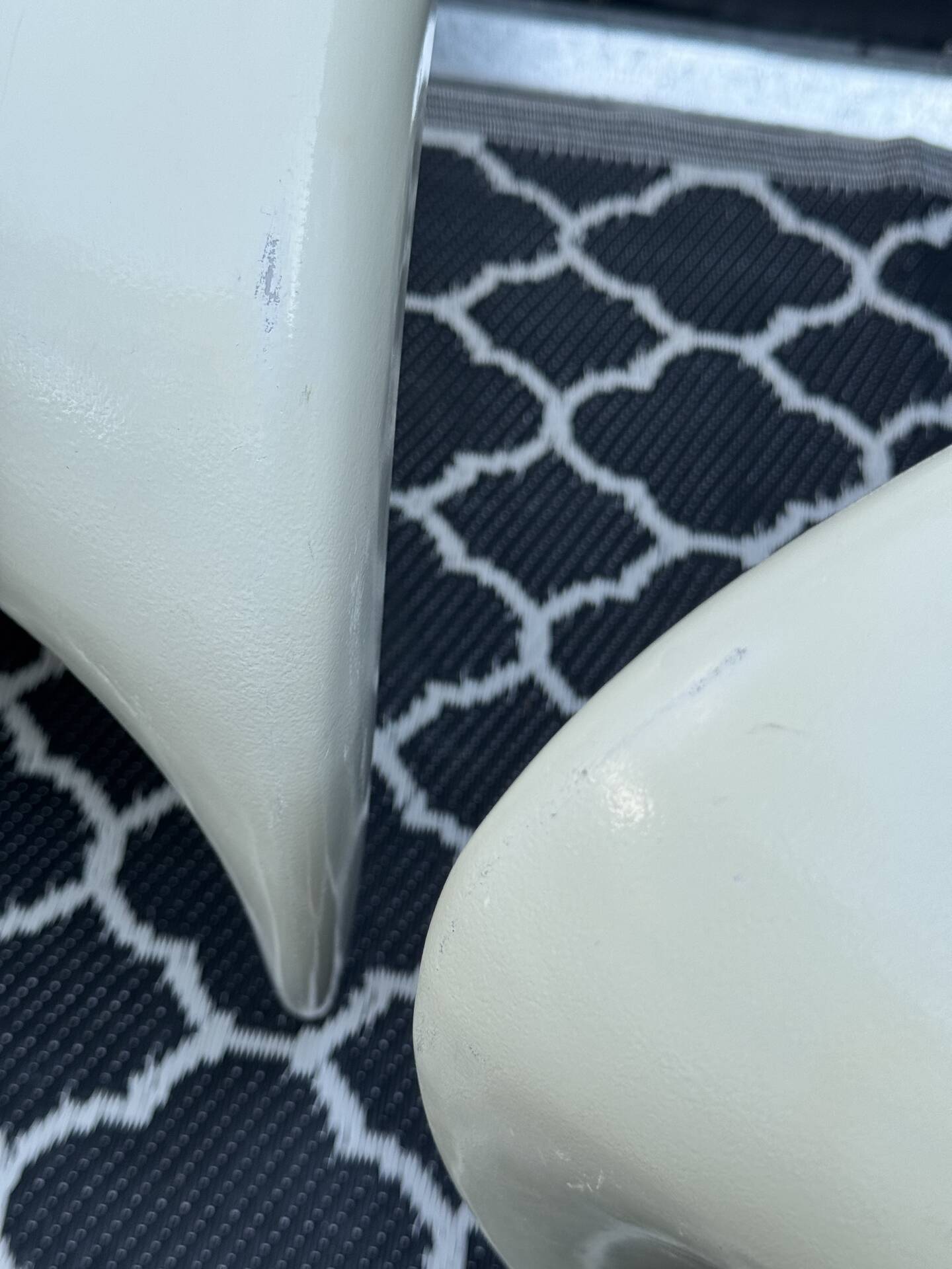 Lot de 3 chaises S vintage blanches dans le style Panton chair - Vitra