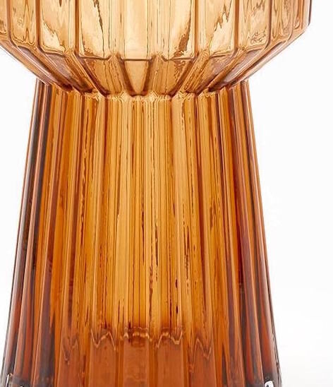 Amber glass vase 29cm