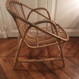 Paire de fauteuils en rotin