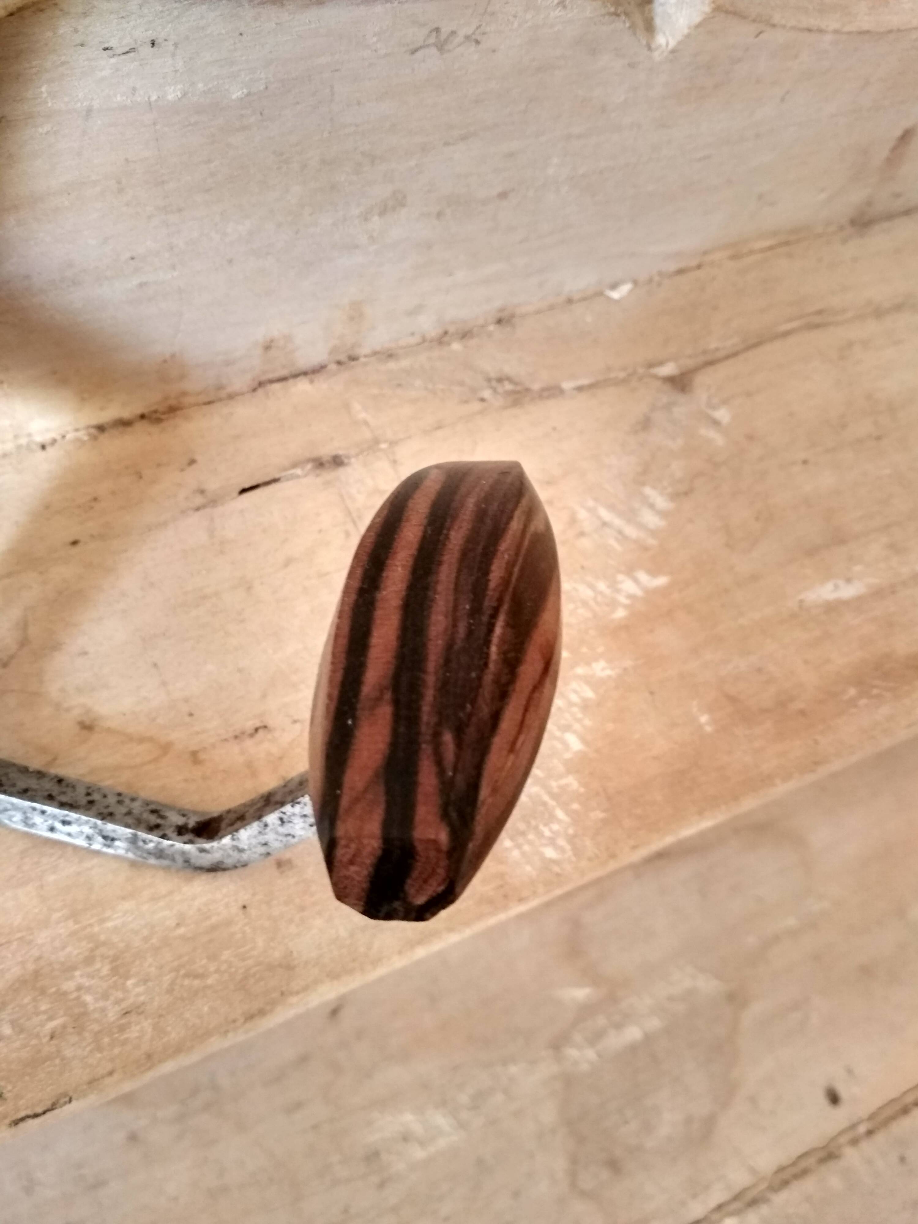 Old coat rack in metal and wood