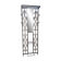 Large vintage wall coat rack in wrought iron with mirror and shelf.