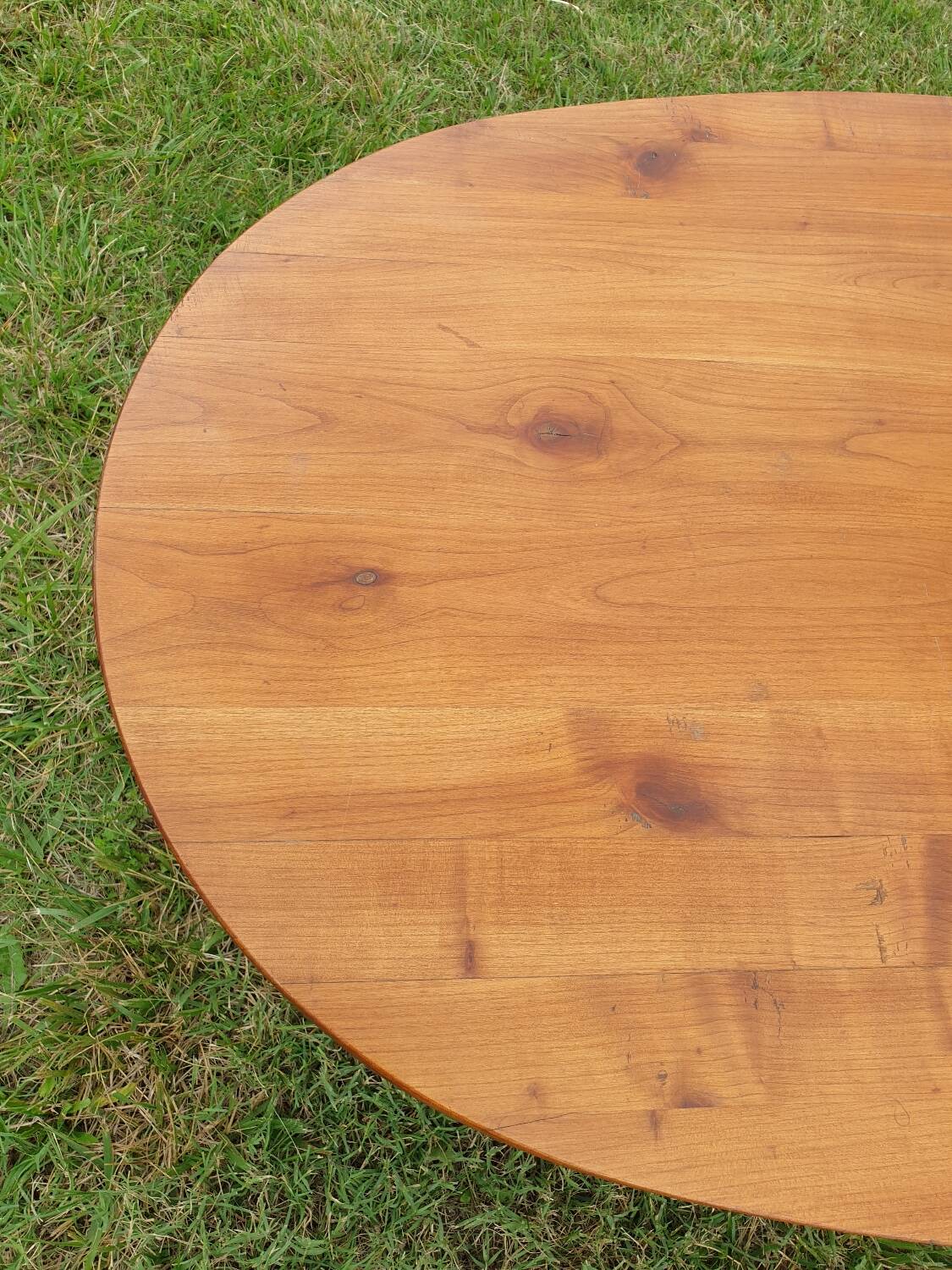 Oval cherry farmhouse table
