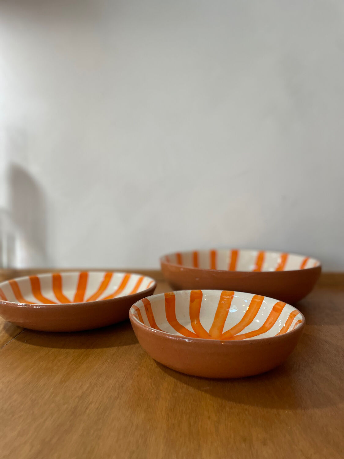 Set of handmade Moroccan ceramic deep dishes – Sole pattern
