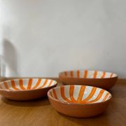 Set of handmade Moroccan ceramic deep dishes – Sole pattern