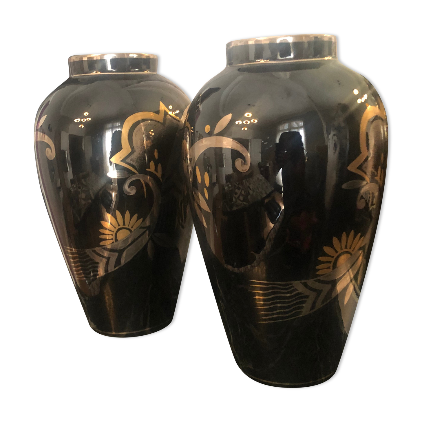 Pair of art deco vases