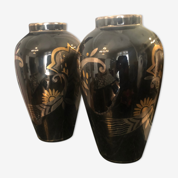 Pair of art deco vases