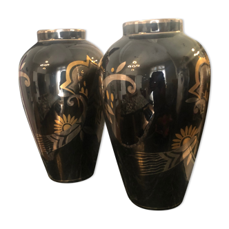 Pair of art deco vases