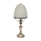 Art Deco lamp in molded glass and silver metal