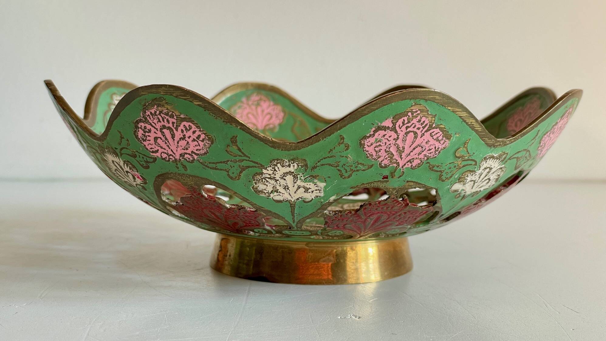 Vintage solid brass pocket tray