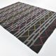 8x11 Black Gray Oversize Kilim Rug, 235x337Cm