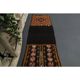 1970s Turkish Oushak Handmade Wool Cotton Brown Runner Rug 50x268