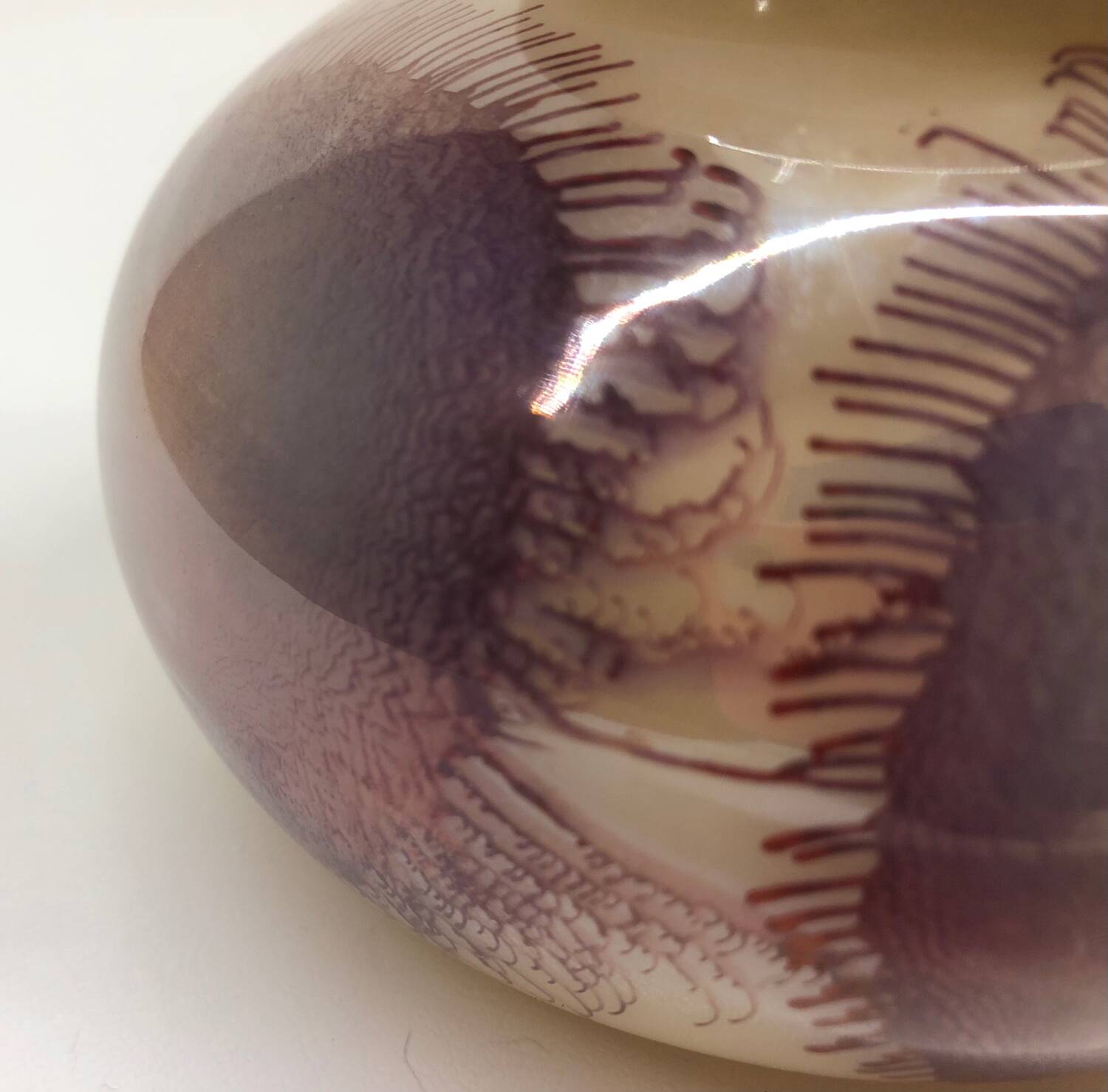 Vase en verre d’opaline soufflé Toscan Stelvia