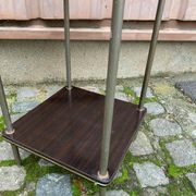 Rosewood and gilt brass shelf with 3 shelves, 1960