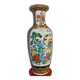 Chinese baluster porcelain vase with polychrome decoration of flowers and pagoda size xxl