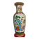 Chinese baluster porcelain vase with polychrome decoration of flowers and pagoda size xxl