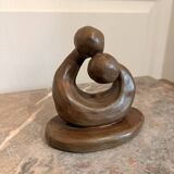 Ceramic Sculpture Pottery Nativity Man Woman Couple Abstract Modern Fa