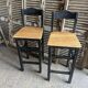 2 wooden bar stools