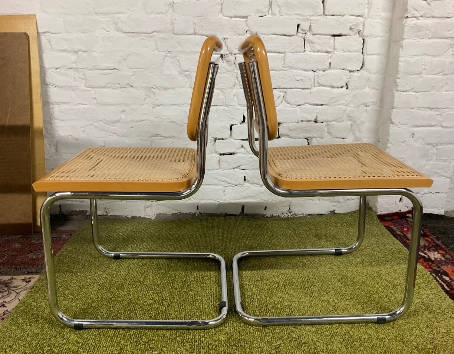 Pair of chairs Marcel Breuer Cesca B32