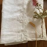 Late 19th century RF monogrammed trousseau sheet.
