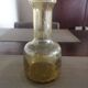 Vase / pitcher in amber yellow bubbled glass - 1970s