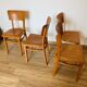 4 camel Thonet bistro chairs