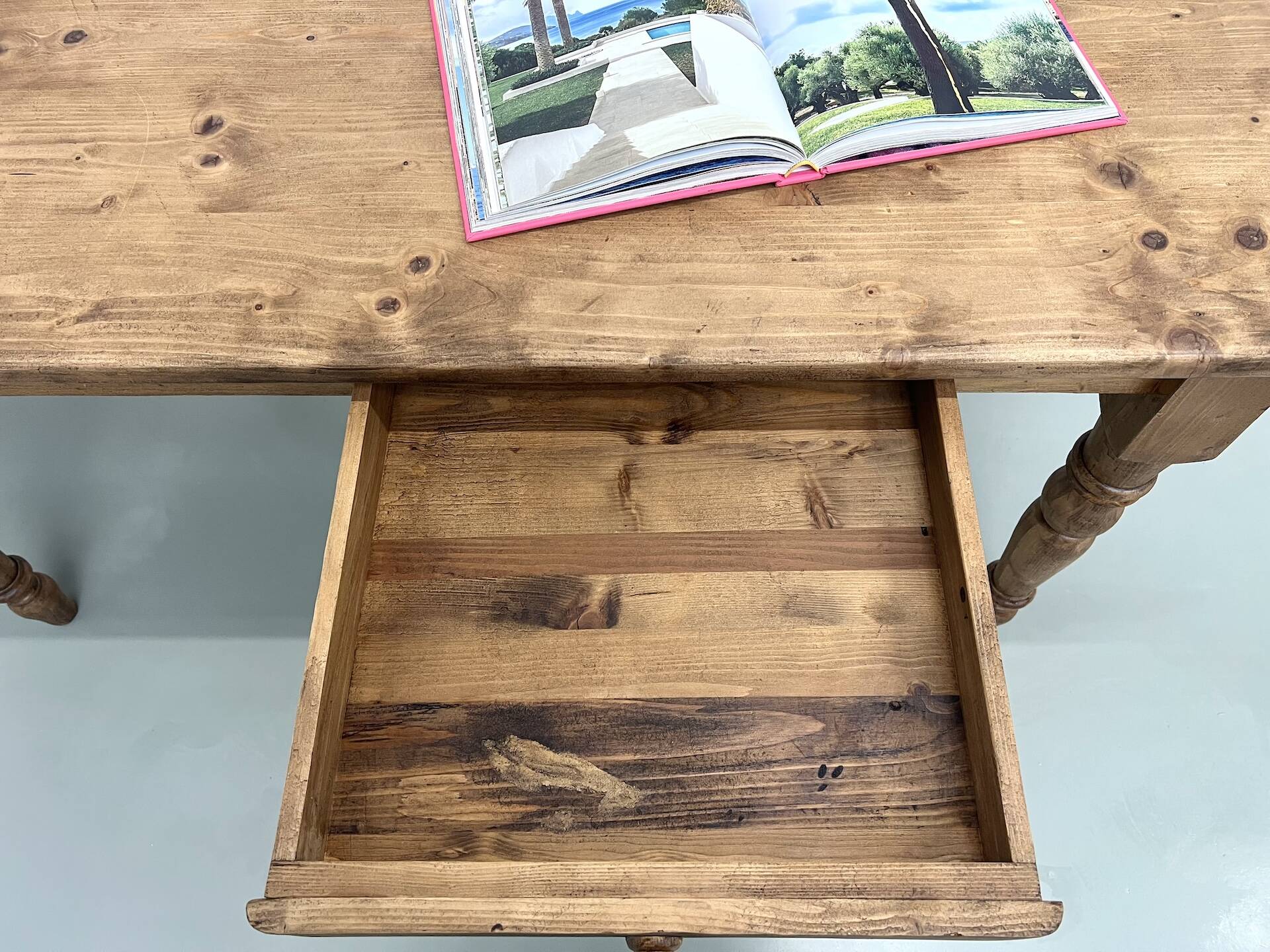 70s pine farmhouse table