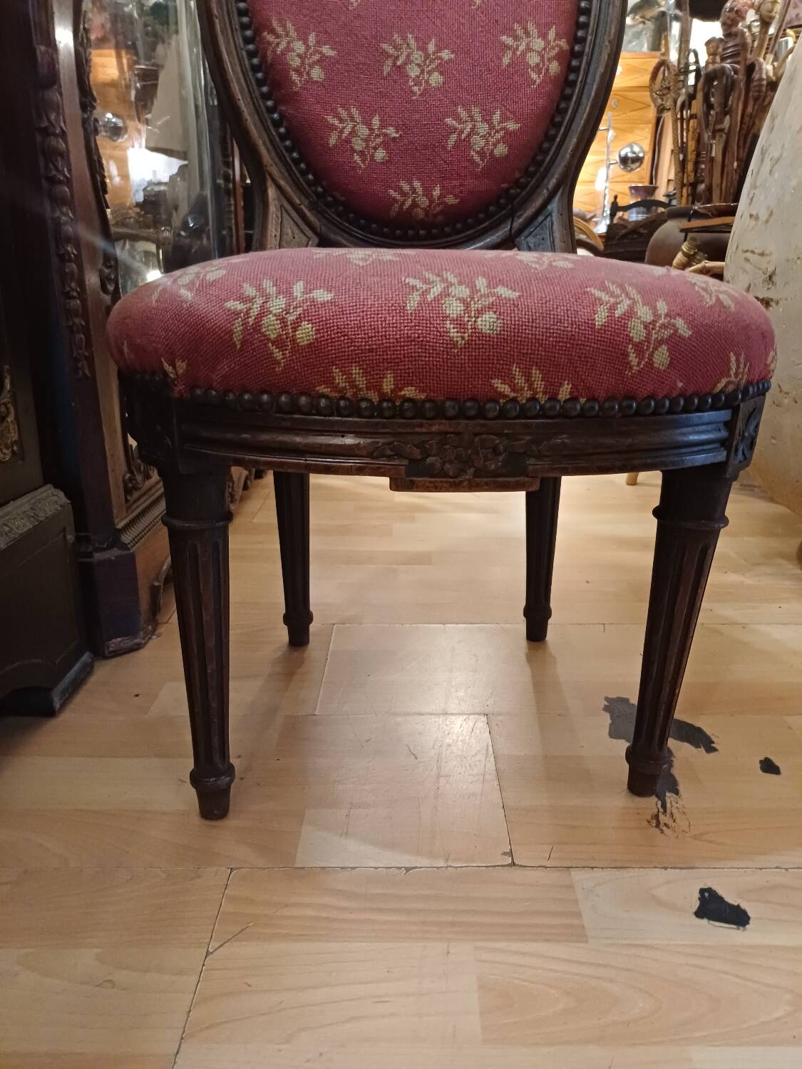 Paire De petite chaise d'appoint, époque Louis 16, 18 eme