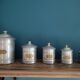 Spice pot boxes Trundle Aluminum Brass set of 5 Old vintage
