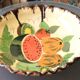 Dish, old fruit bowl in terracotta and ceramic