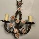 Vintage tole porcelain sconces 1960s